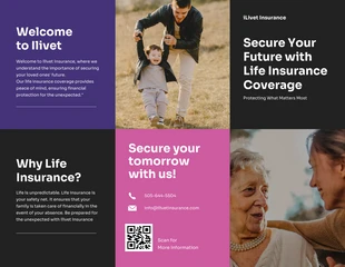 Free  Template: Life Insurance Coverage Brochure