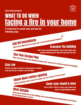 Free  Template: Poster rosso per la sicurezza antincendio