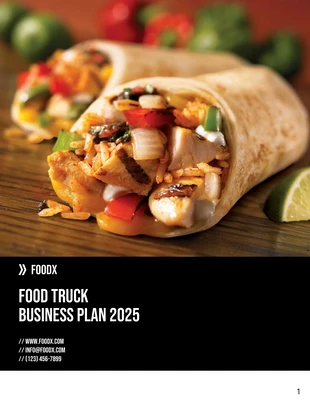 Free  Template: Modèle de plan d'affaires pour un camion-restaurant