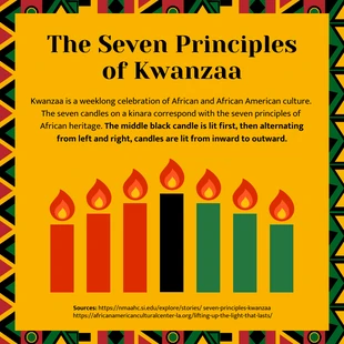 Free  Template: 7 Princípios do Kwanzaa