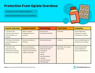premium  Template: Plano de enfermagem para proteção contra overdose de opiáceos