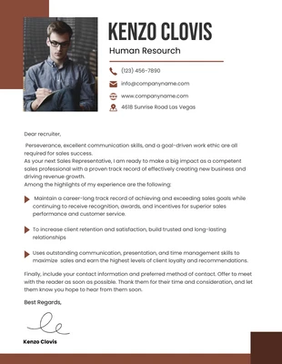 White And Brown Minimalist Corporate Sales Letter