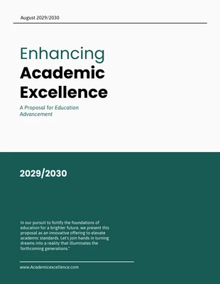 Free  Template: Green And White Modern Minimalist Academic Proposal