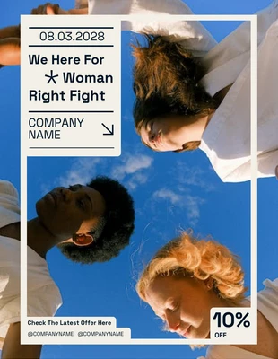 Free  Template: Blauer Fotohintergrund Frauentag Poster