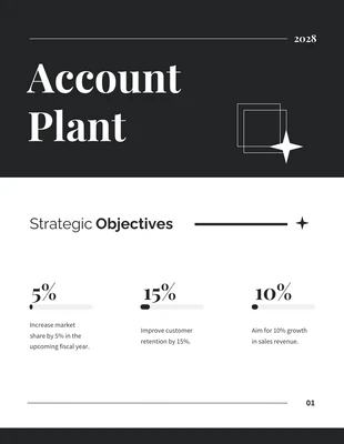 Free  Template: Black And White Clean Minimalist Simple Account Plan