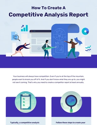 Free  Template: Making Competitor Analysis Report Process Infographic Template