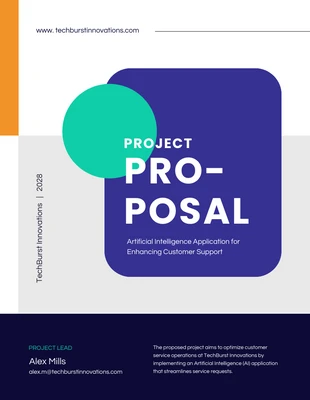 Free  Template: Purple Blue And Turquoise Project Proposal