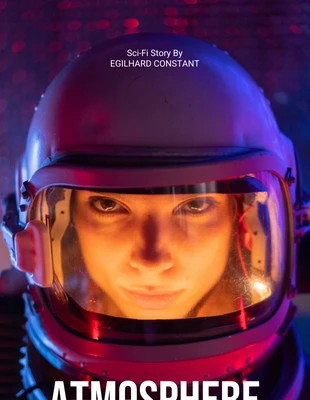Free  Template: Capa colorida de livro de ficção científica com fotos modernas