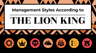 premium  Template: Management Leadership Roi Lion En-tête de blog