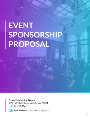 premium  Template: Proposta di sponsorizzazione di un evento Gradient