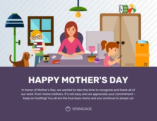 premium  Template: Tarjeta del Día de la Madre en agradecimiento a los empleados