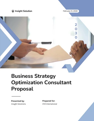 Free  Template: Business Strategy Optimization Consultant Proposal