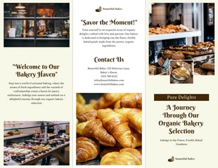 Free  Template: Organic Bakery Selection Brochure