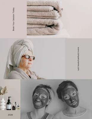 Free  Template: Minimalist Beige and Beige and Grey Spa Promotion Mood Boards