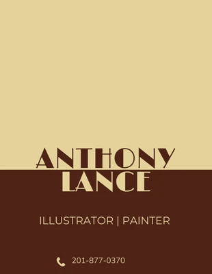 Free  Template: Painting Artist Business Card