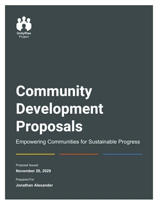 Free  Template: Community Development Proposals