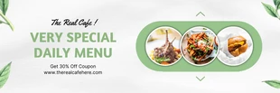 Light Grey And And Light Green Modern Aesthetic Food Banner