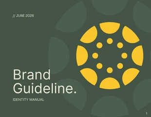 Free  Template: Presentación inicial de las directrices de la marca verde y amarilla