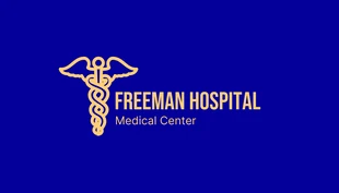 Free  Template: Marineblaue und gelbe moderne professionelle medizinische Visitenkarte