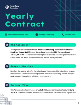 business  Template: Yearly Contract Template