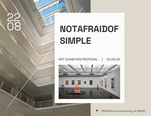 Free  Template: Propuesta de exposición de arte simple