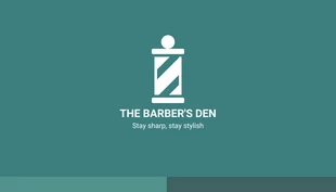 Green White Modern Business Card Barber Shop - صفحة 2