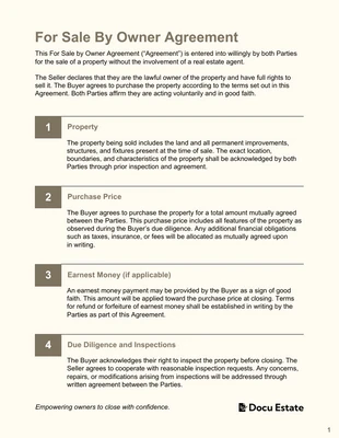 business interactive Template: FSBO-Vertragsvorlage