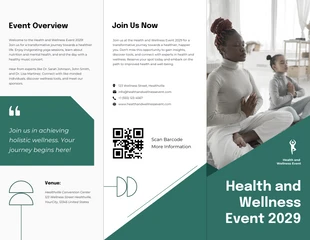 business  Template: Green and White Simple Event Brochure