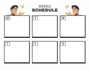 Yellow Simple Weekly Anime Schedule Template - Venngage