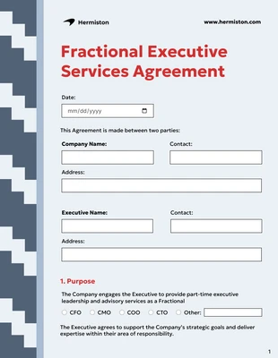 Free interactive Template: Vertragsvorlage für Teilzeit-Führungskräfte