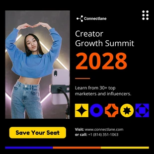 premium accessible Template: Modello di annuncio Facebook per la promozione di eventi del creatore