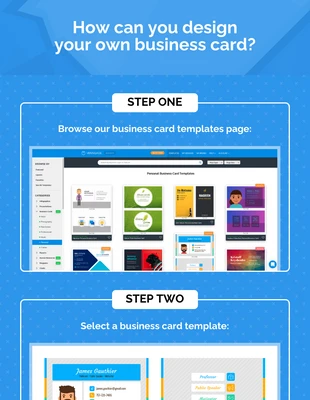 Free  Template: Designing Business Cards Process Infographic Template