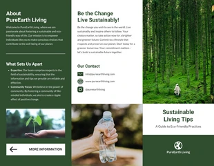 Free  Template: Sustainable Living Tips Brochure