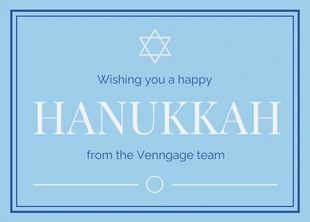 Free  Template: Biglietto di auguri per Hanukkah