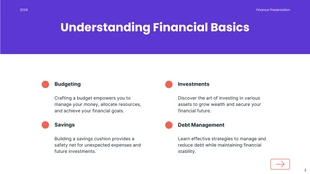 Blue and Orange Modern Finance Presentation - page 2