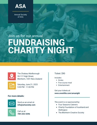 business  Template: Folheto de evento de arrecadação de fundos para caridade