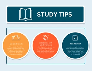 Free  Template: Bold Study Tips Teaching Aid