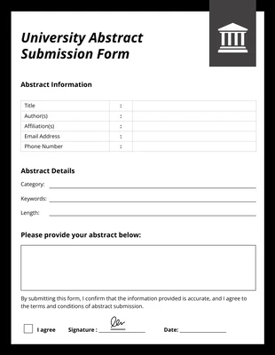 Free  Template: Formulários abstratos da Universidade Negra Minimalista