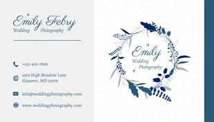 Light Grey And Blue Modern Aesthetic Wedding Photography Business Card - Pagina 2