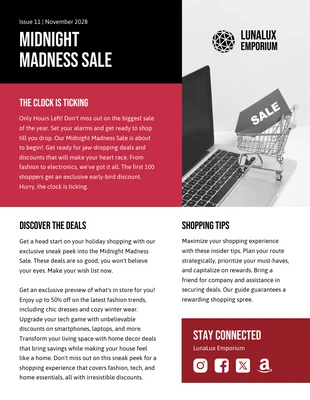 premium  Template: Midnight Madness Sale Newsletter