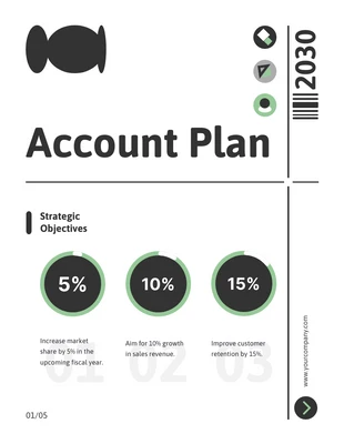 Free  Template: Black Gray And Green Simple Modern Account Plan