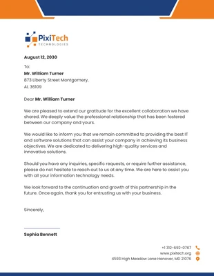 business  Template: Blue and Orange Trapezoid IT and Software Letterhead