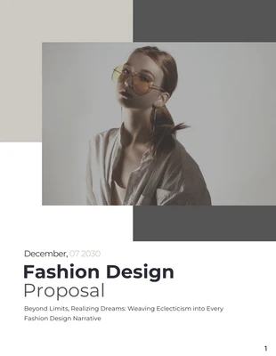Free  Template: Proposta de Design de Moda