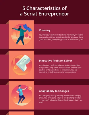 business  Template: Maroon Entrepreneurship Infographic