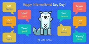 Free  Template: Message Twitter de la Journée du chien