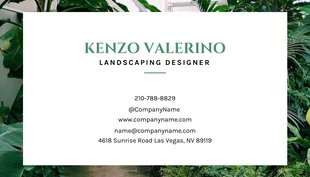 Green Simple Photo Landscaping Designer Business Cards - Página 2