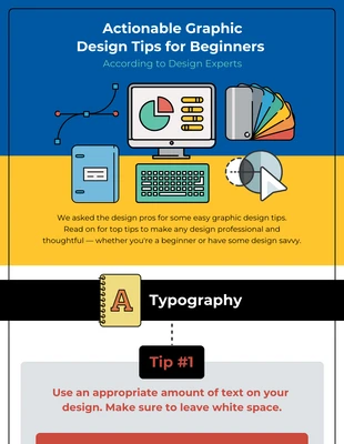 Free  Template: Graphic Design Tips for Beginners Infographic