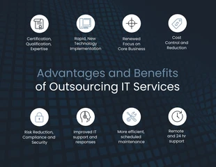 business  Template: Benefits of IT Services Outsourcing List Infographic Template