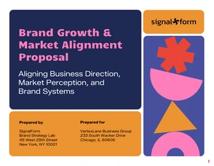 premium  Template: Modello di proposta di strategia di branding astratto moderno