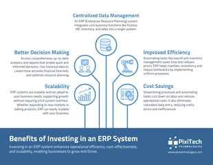 business  Template: Modelo de infográfico informativo de ERP